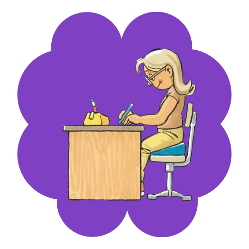 Training Zintuigelijke Prikkelverwerking - Illusttratie dame aan bureau